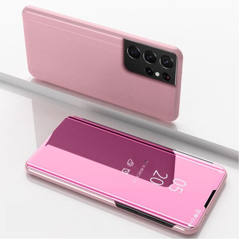 Etui do Samsung Galaxy S21 Ultra 5G Biznes Etui Folio Efekt Lustra