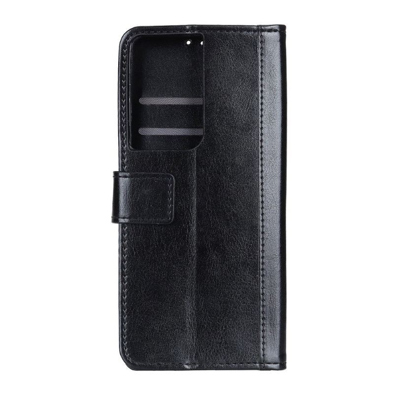 Etui Folio do Samsung Galaxy S21 Ultra 5G Classic Efekt Skóry Z Nitami