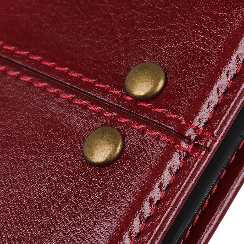 Etui Folio do Samsung Galaxy S21 Ultra 5G Classic Efekt Skóry Z Nitami
