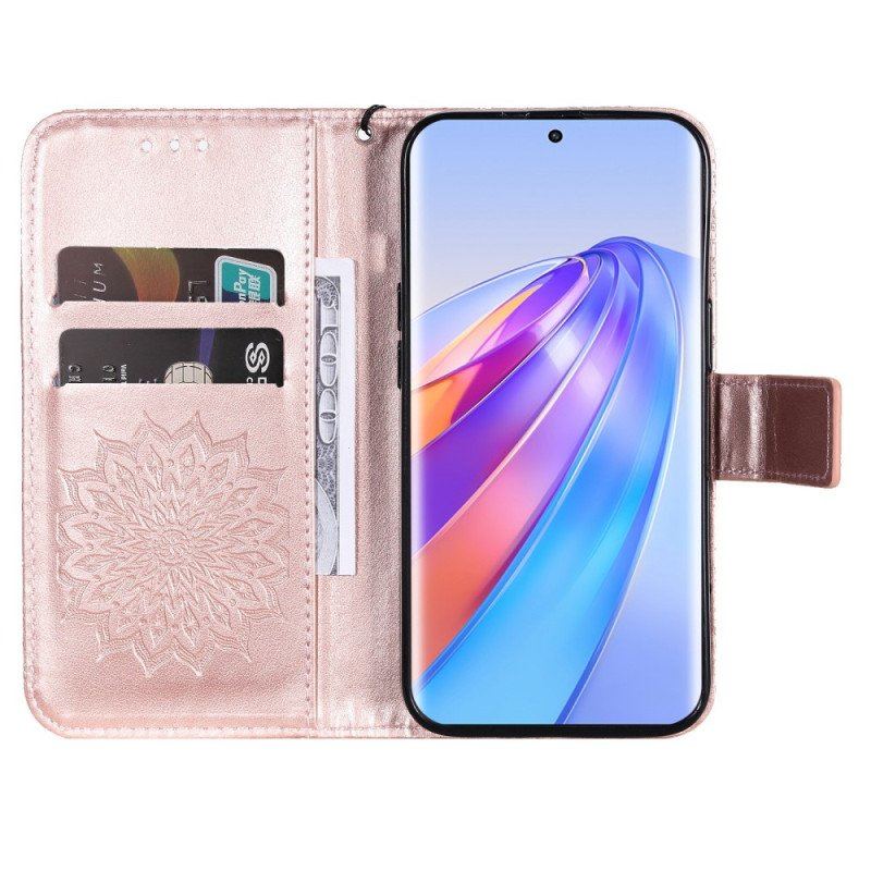 Obudowa Etui Na Telefon do Honor Magic 5 Lite Mandala Sun Ze Smyczą