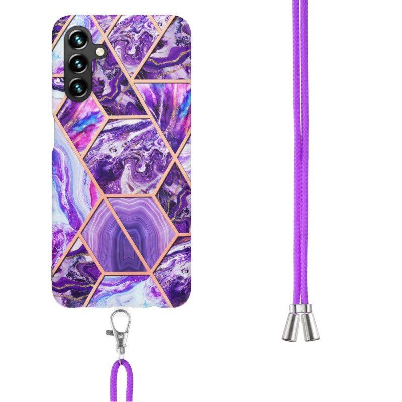 Futerały do Samsung Galaxy A14 / A14 5G ze Sznurkiem Sznurek W Stylu Marmuru