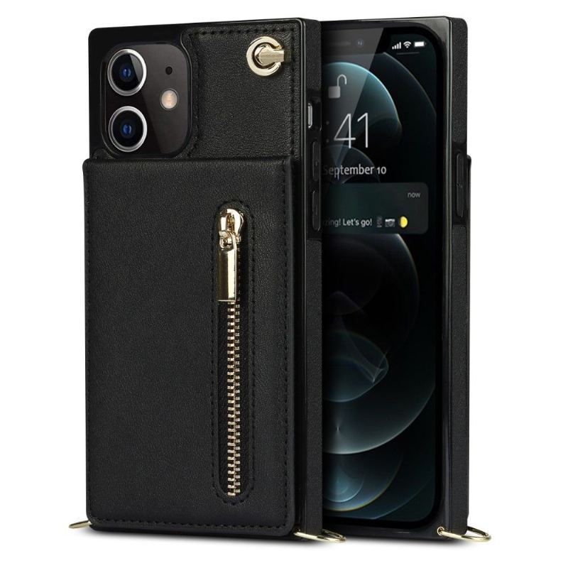 Etui do iPhone 12 Mini Anti-fall ze Sznurkiem Wizytownik