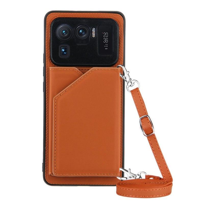 Etui do Xiaomi Mi 11 Ultra Biznes Aude Smycz Wieloprzedziałowa