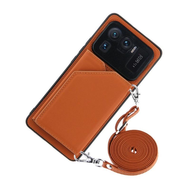 Etui do Xiaomi Mi 11 Ultra Biznes Aude Smycz Wieloprzedziałowa