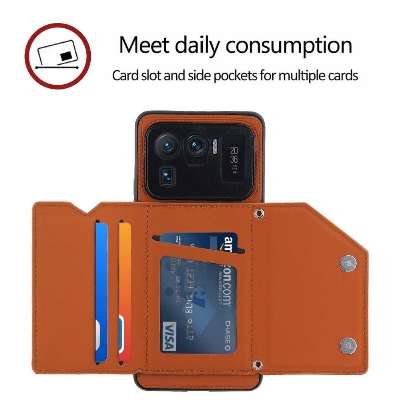 Etui do Xiaomi Mi 11 Ultra Biznes Aude Smycz Wieloprzedziałowa