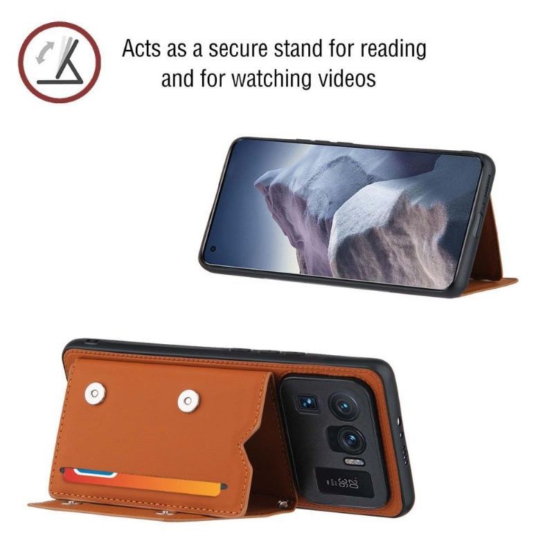 Etui do Xiaomi Mi 11 Ultra Biznes Aude Smycz Wieloprzedziałowa