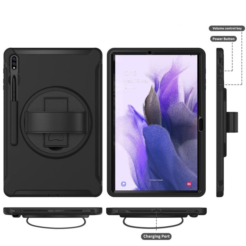 Etui Do Samsung Galaxy Tab S9 Fe Plus Obrotowy Wspornik I Pasek Ręczny
