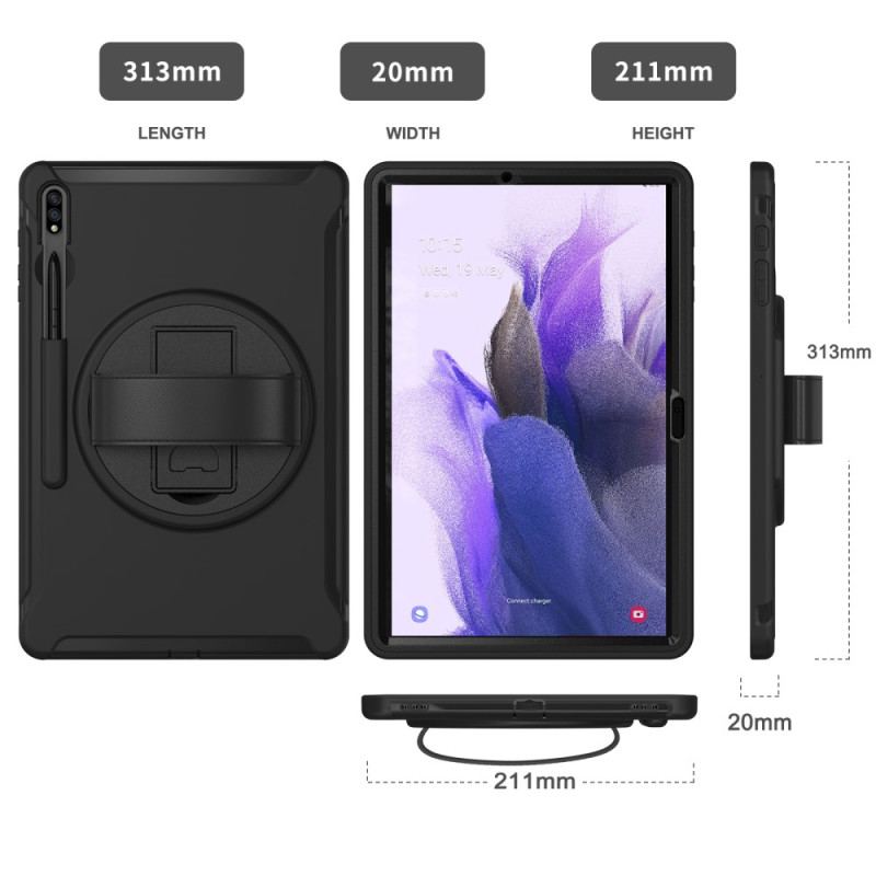 Etui Do Samsung Galaxy Tab S9 Fe Plus Obrotowy Wspornik I Pasek Ręczny