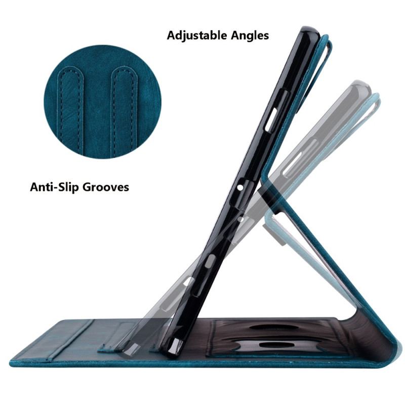 Etui Folio Samsung Galaxy Tab S9 Fe Plus Wzór W Kwiaty I Koty Etui Ochronne