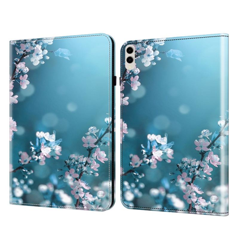 Etui Samsung Galaxy Tab S9 Fe Plus Kwiaty Śliwy