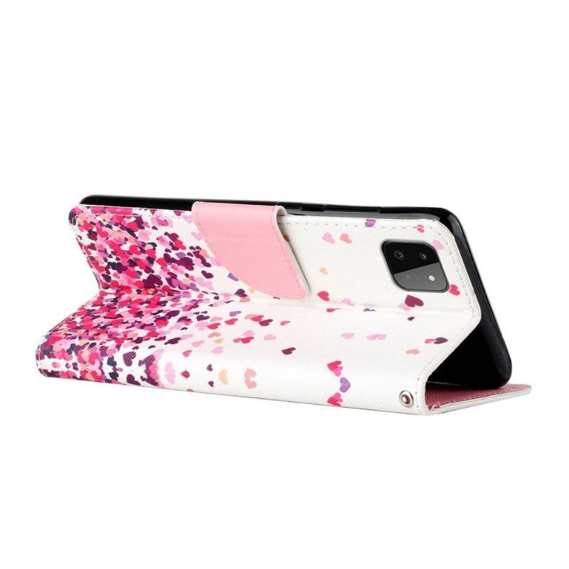 Etui do Samsung Galaxy A22 5G Anti-fall Wzory Serca