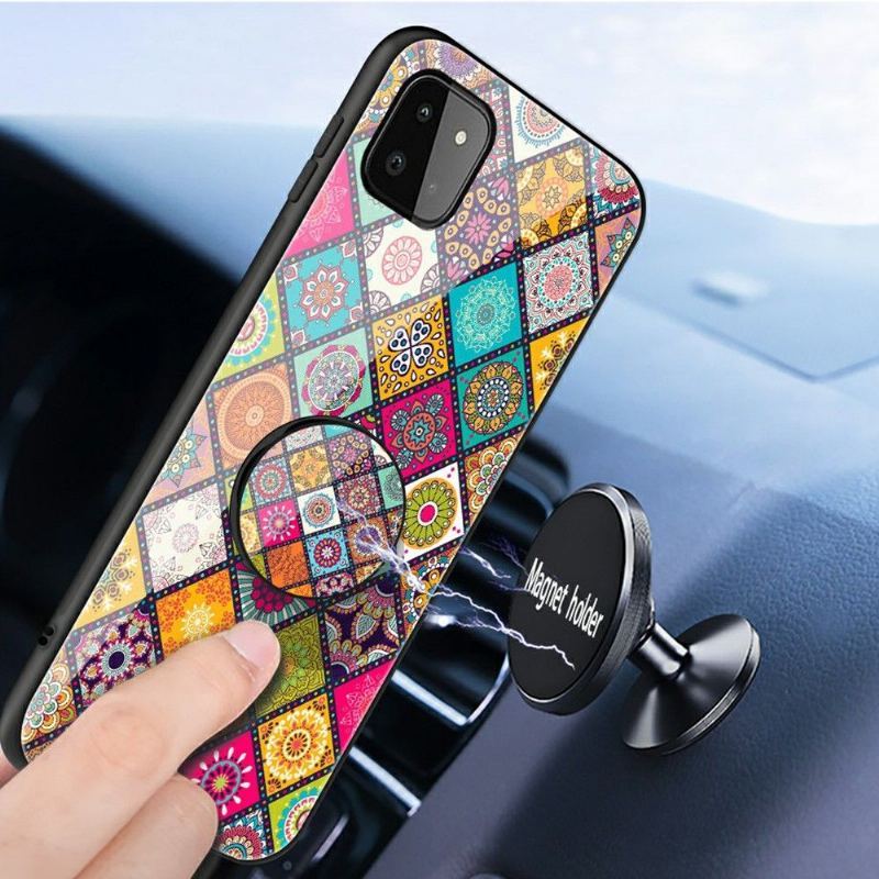 Etui do Samsung Galaxy A22 5G Kalejdoskop Mandala Ze Stojakiem