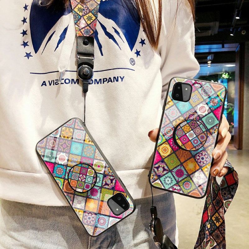Etui do Samsung Galaxy A22 5G Kalejdoskop Mandala Ze Stojakiem