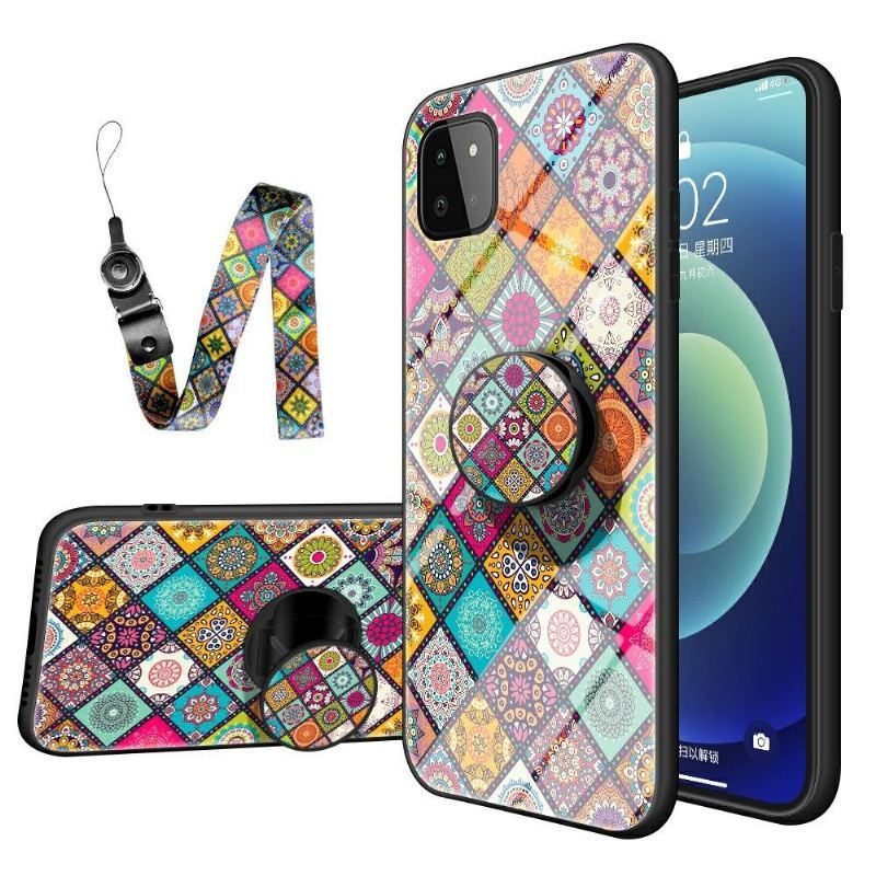 Etui do Samsung Galaxy A22 5G Kalejdoskop Mandala Ze Stojakiem