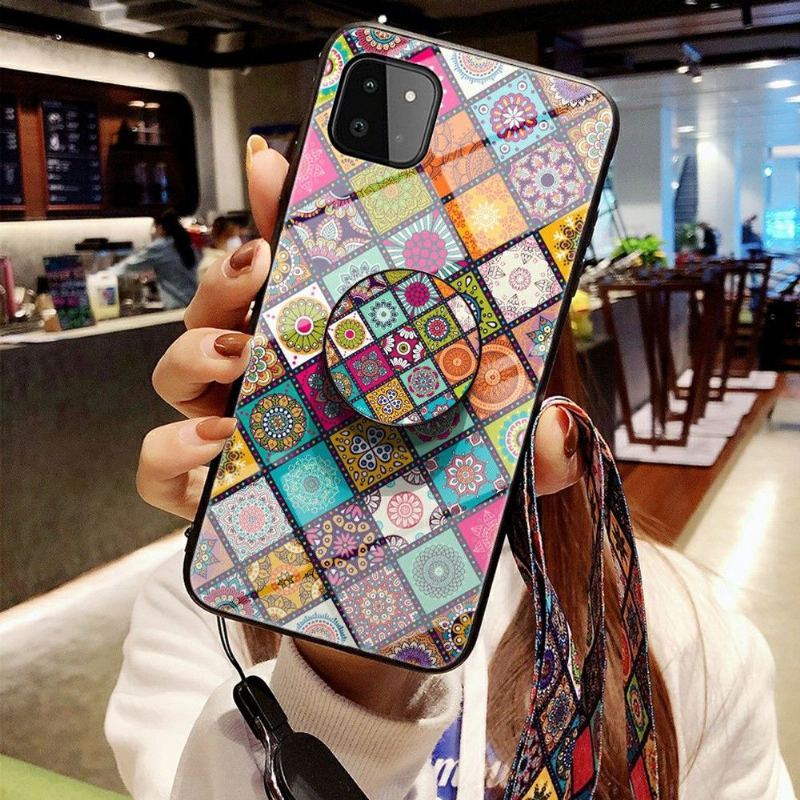 Etui do Samsung Galaxy A22 5G Kalejdoskop Mandala Ze Stojakiem