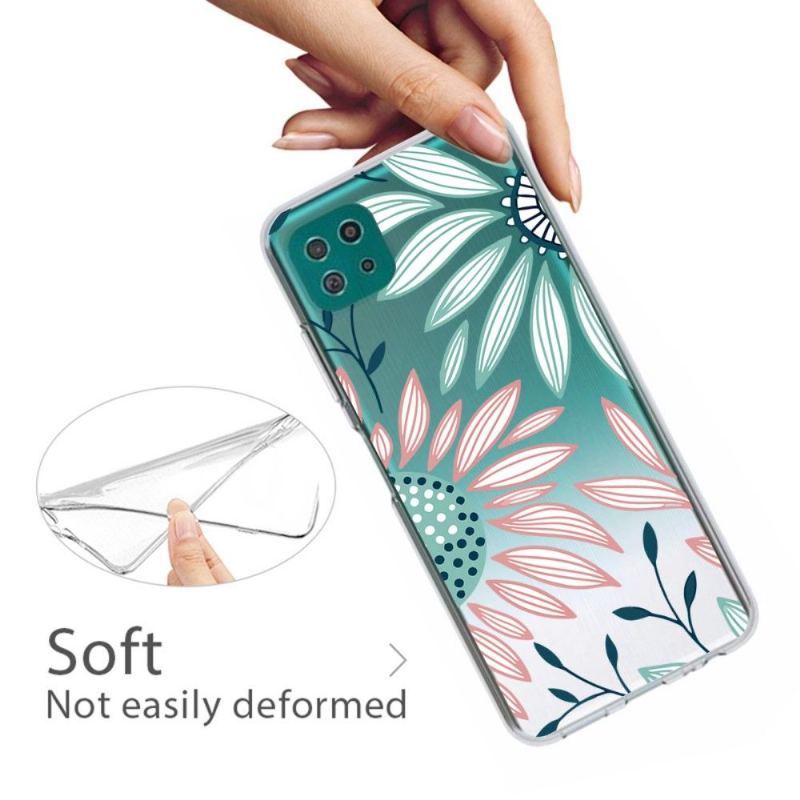 Futerały do Samsung Galaxy A22 5G Stokrotka Kwiaty