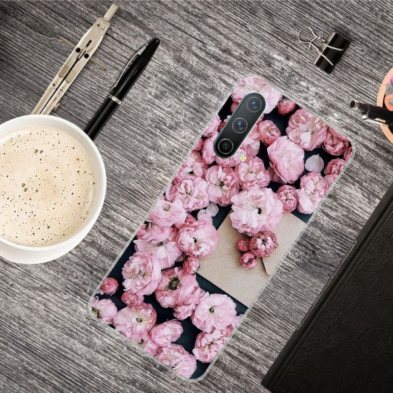 Etui do OnePlus Nord CE 5G Anti-fall Różowy Kwiat