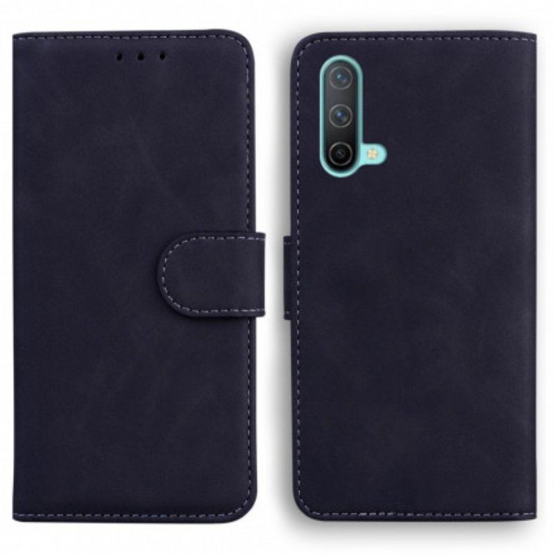 Etui Folio do OnePlus Nord CE 5G Monochromatyczny Efekt Skóry