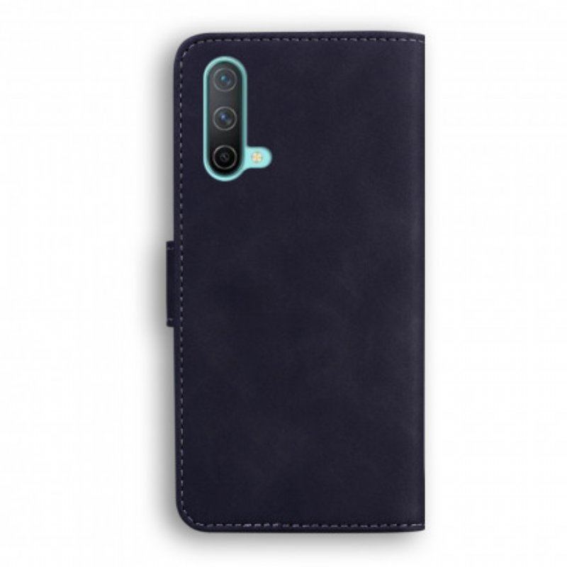 Etui Folio do OnePlus Nord CE 5G Monochromatyczny Efekt Skóry
