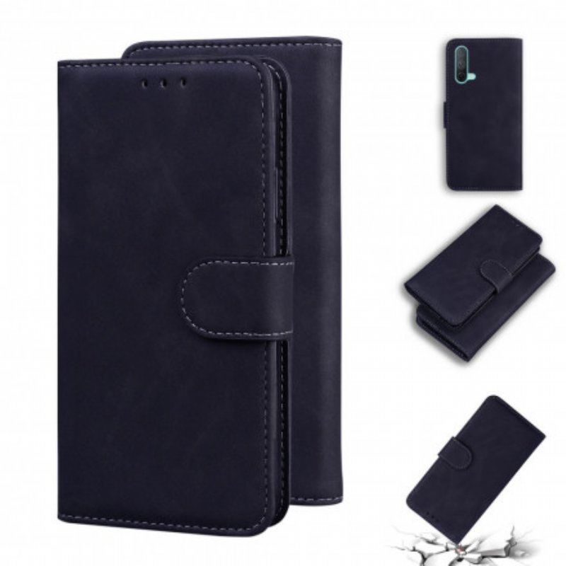 Etui Folio do OnePlus Nord CE 5G Monochromatyczny Efekt Skóry