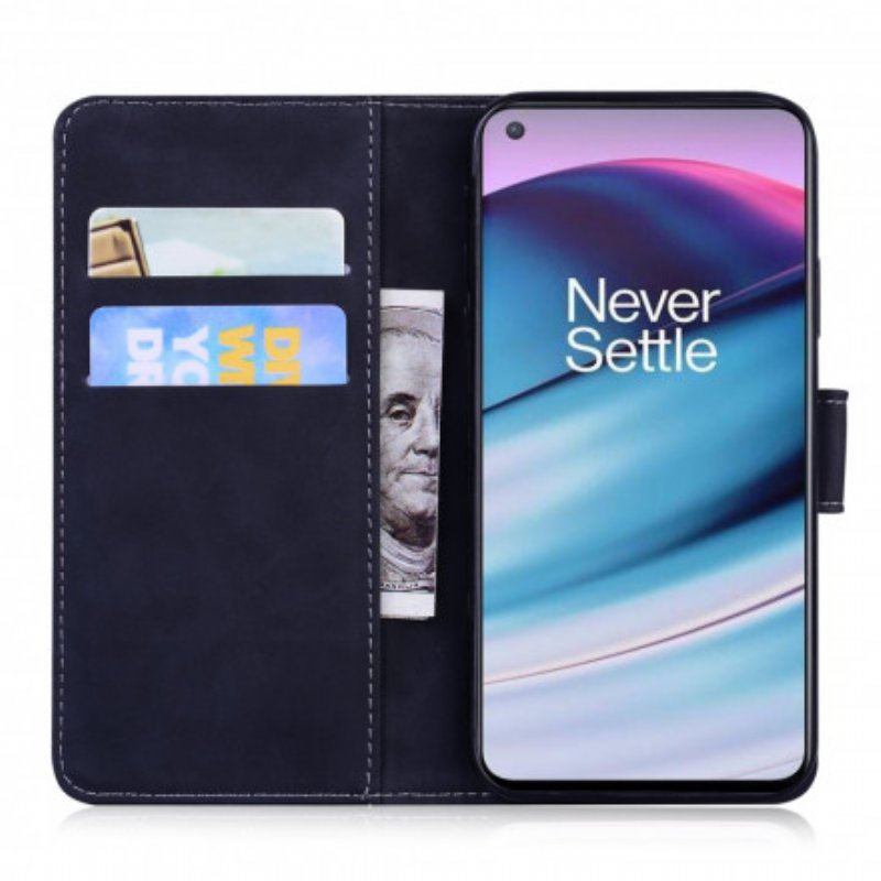 Etui Folio do OnePlus Nord CE 5G Nadruk Twarzy Tygrysa
