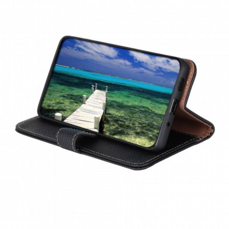 Etui Folio do OnePlus Nord CE 5G Skóra Liczi Khazneh Rfid