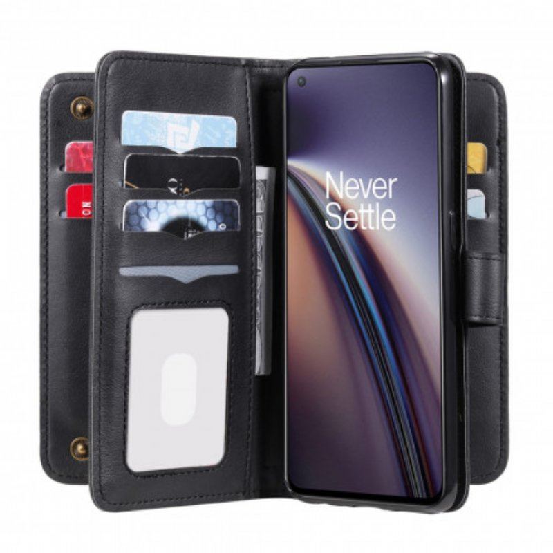 Etui Folio do OnePlus Nord CE 5G Wielofunkcyjny Uchwyt Na 10 Kart