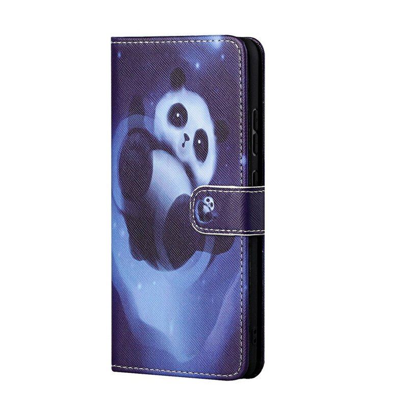 Etui Folio do OnePlus Nord CE 5G z Łańcuch Panda Space Ze Smyczą