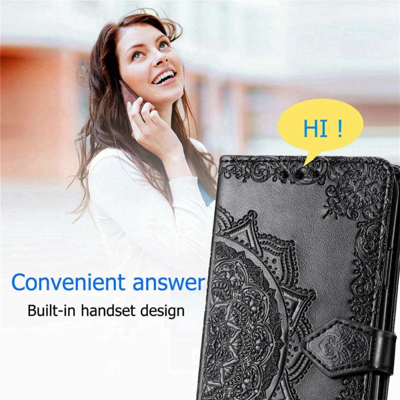 Etui Folio Do Google Pixel 9 Pro Xl Barokowa Mandala Z Paskiem