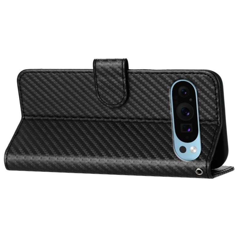 Etui Folio Do Google Pixel 9 Pro Xl Tekstura Włókna Węglowego