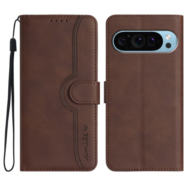 Skórzany Futerał Google Pixel 9 Pro Xl Etui Na Telefon Uśmiechnij Się