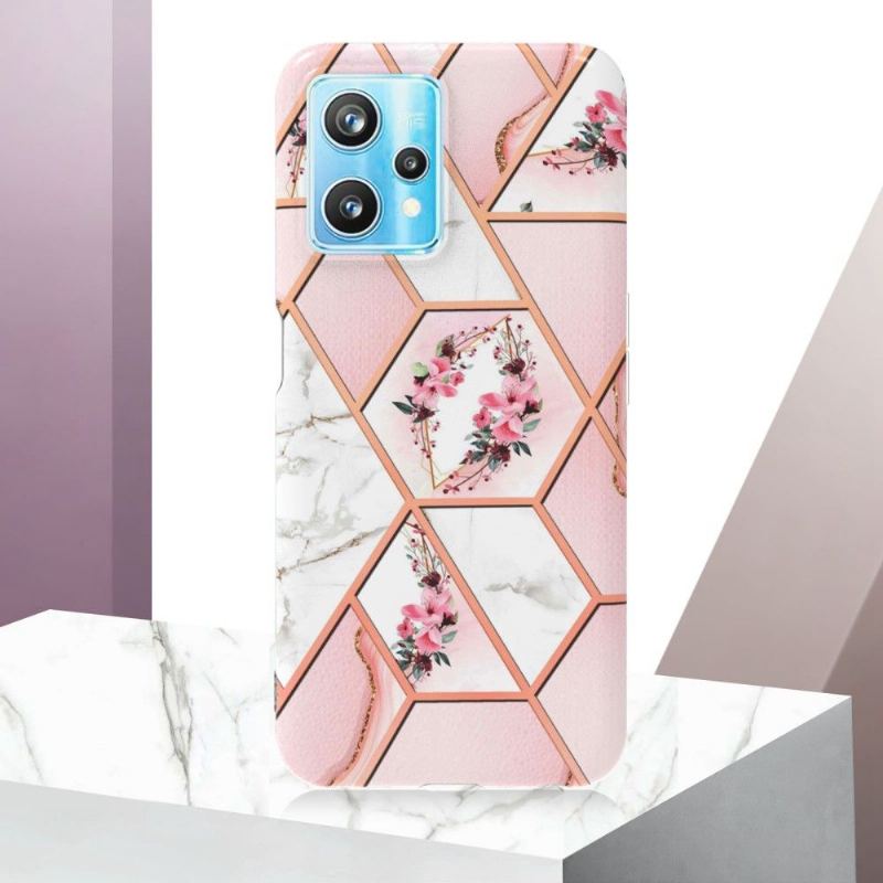 Futerały do Realme 9 Pro Plus Marmurowa I Kwiatowa Korona