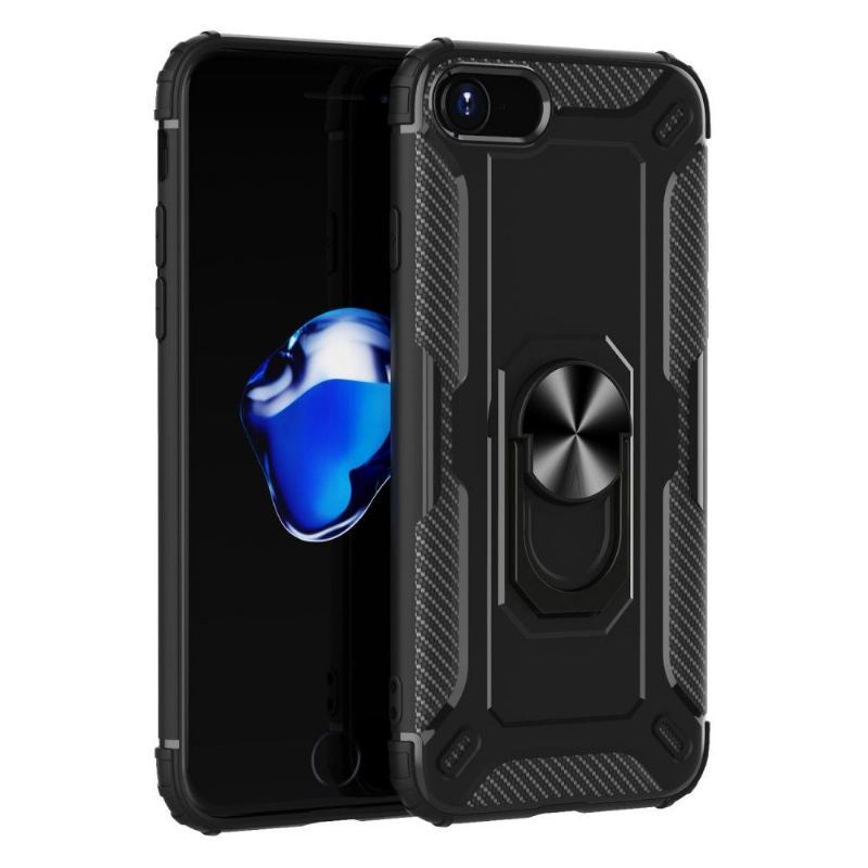 Etui do iPhone SE 2022 Carbon Look Pierścień
