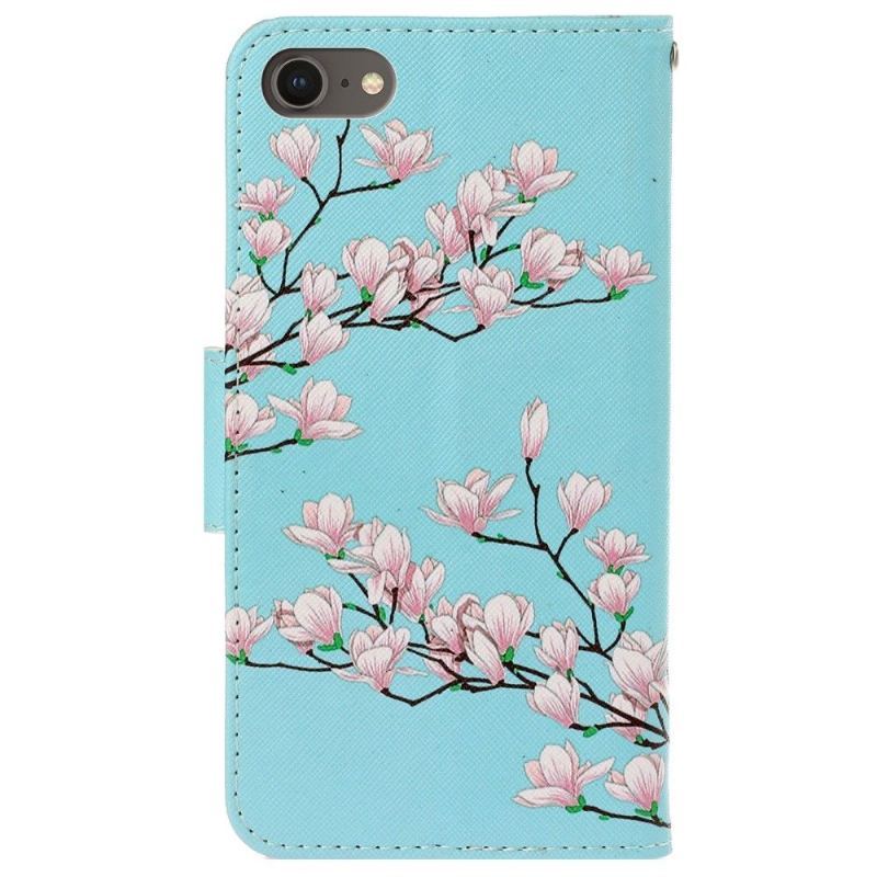 Etui Folio do iPhone SE 2022 Classic Kwitnące Gałęzie