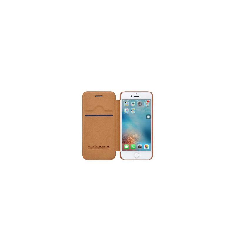 Etui Folio do iPhone SE 2022 Qin Series Nillkin Faux Leather - Hawana