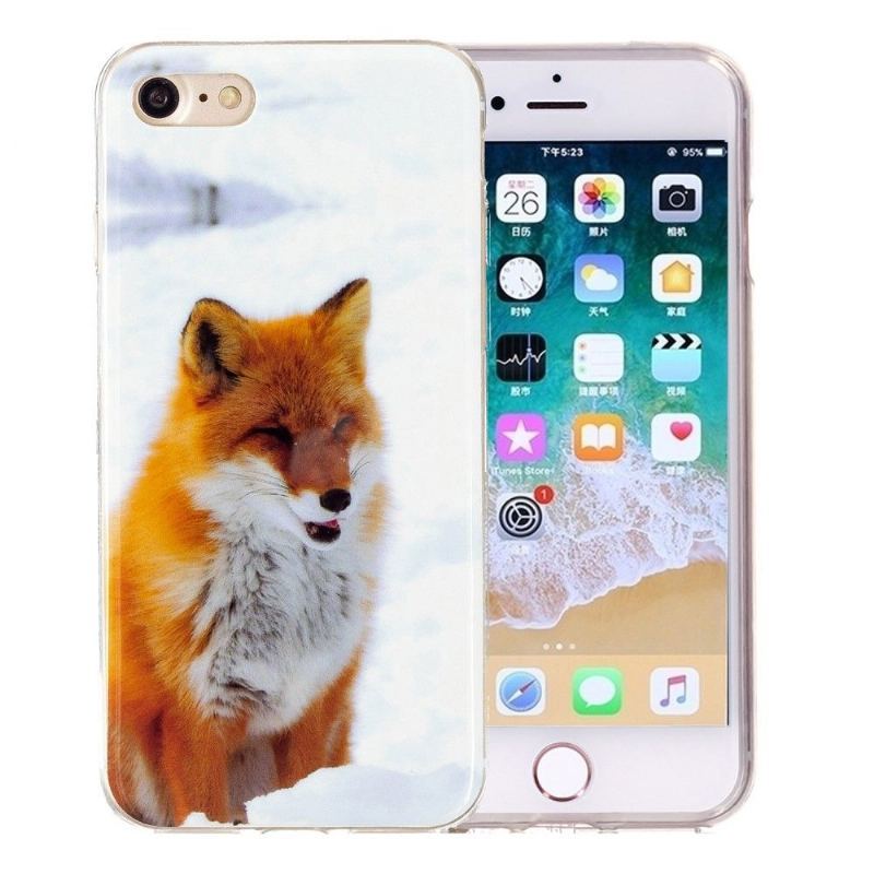 Futerały do iPhone SE 2022 Fluorescencyjny Lis Czerwony