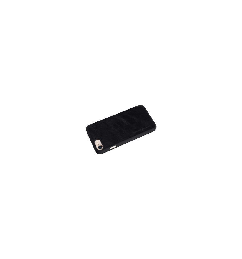 Skórzany Futerał do iPhone SE 2022 Anti-fall Seria Qin Nillkin Faux Leather - Czarny