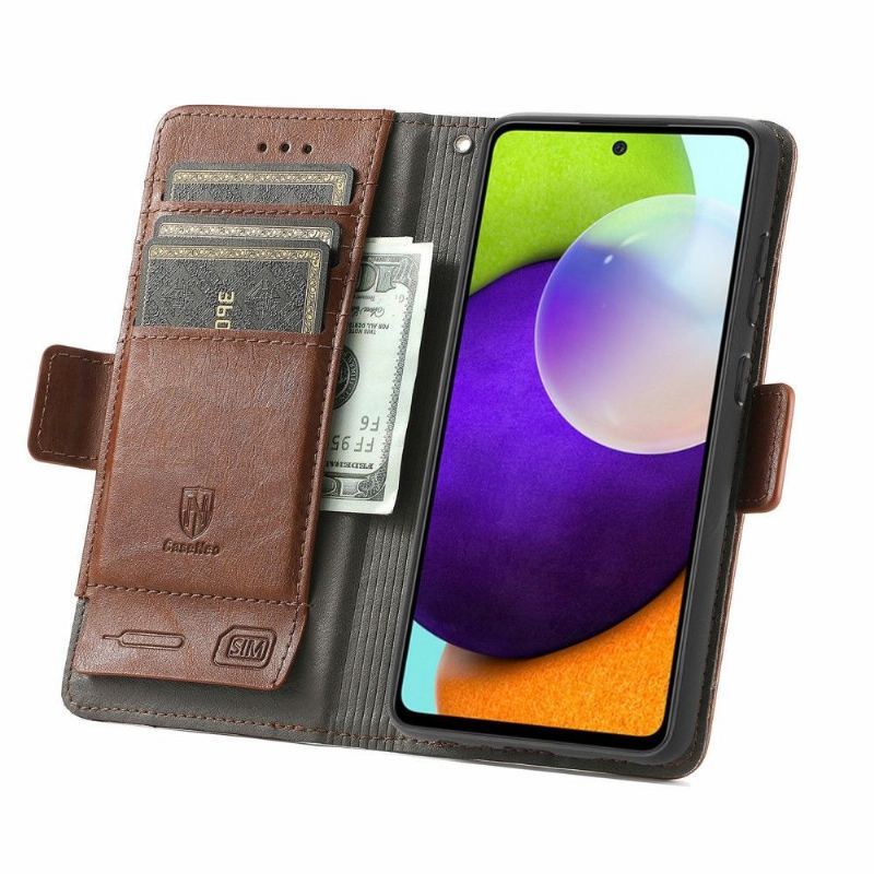 Etui Folio do Samsung Galaxy A72 4G / A72 5G Skórzany Futerał Odwróć Biznes
