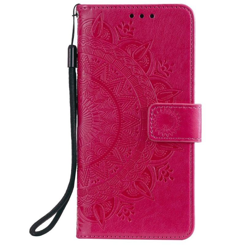 Skórzany Futerał do Samsung Galaxy A72 4G / A72 5G Mandala Sun