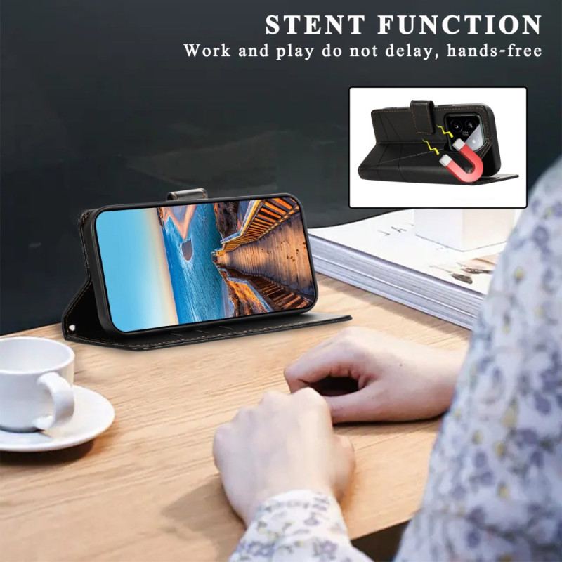 Etui Folio Do Xiaomi 14 Pro Linie Z Paskiem
