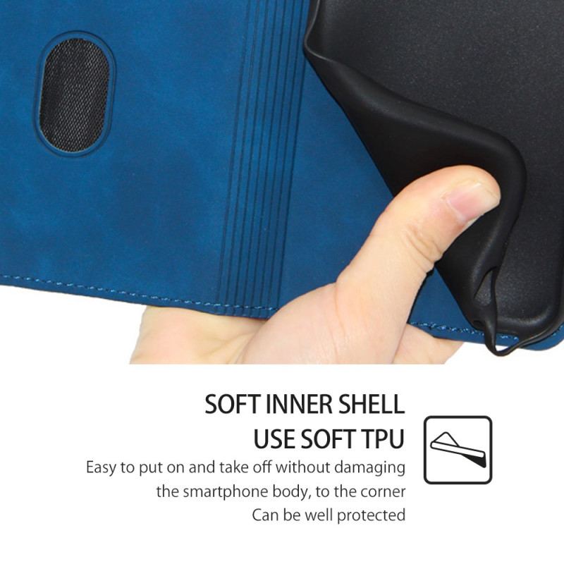 Flip Kotelot Xiaomi 14 Pro Etui Na Telefon Efekt Zamszu