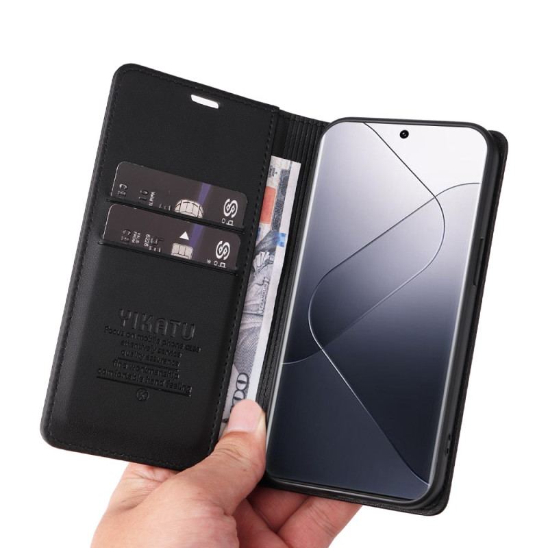 Flip Kotelot Xiaomi 14 Pro Etui Na Telefon Skórzany Styl Yikatu