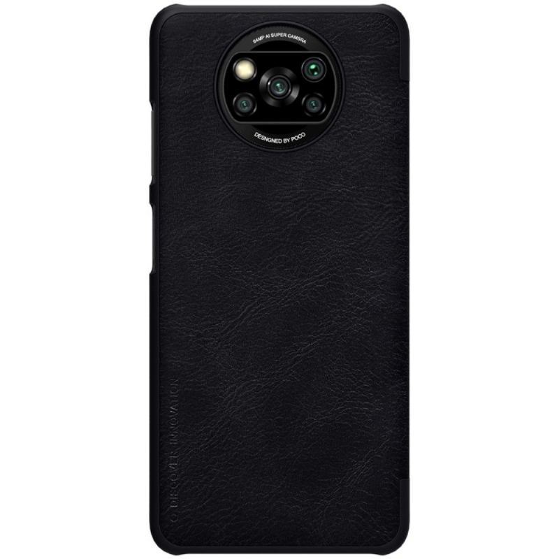 Skórzany Futerał do Poco X3 / X3 Pro / X3 NFC Anti-fall Seria Qin Efekt Skóry