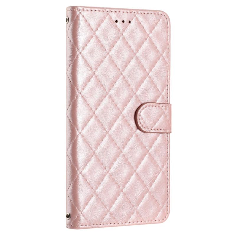 Etui Folio Poco C65 Pikowana Z Paskiem