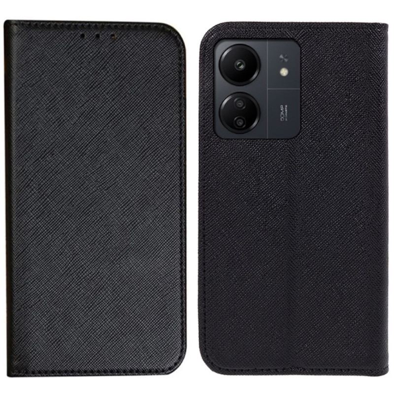 Flip Kotelot Poco C65 Teksturowana Sztuczna Skóra Etui Ochronne