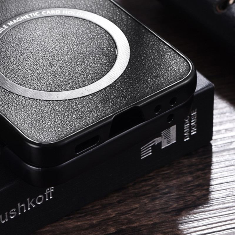 Etui Do Samsung Galaxy Z Flip 6 Efekt Skóry Kompatybilny Z Magsafe