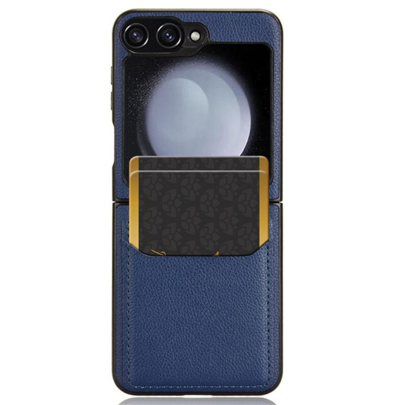 Etui Do Samsung Galaxy Z Flip 6 Etui Na Karty Tekstury Litchi