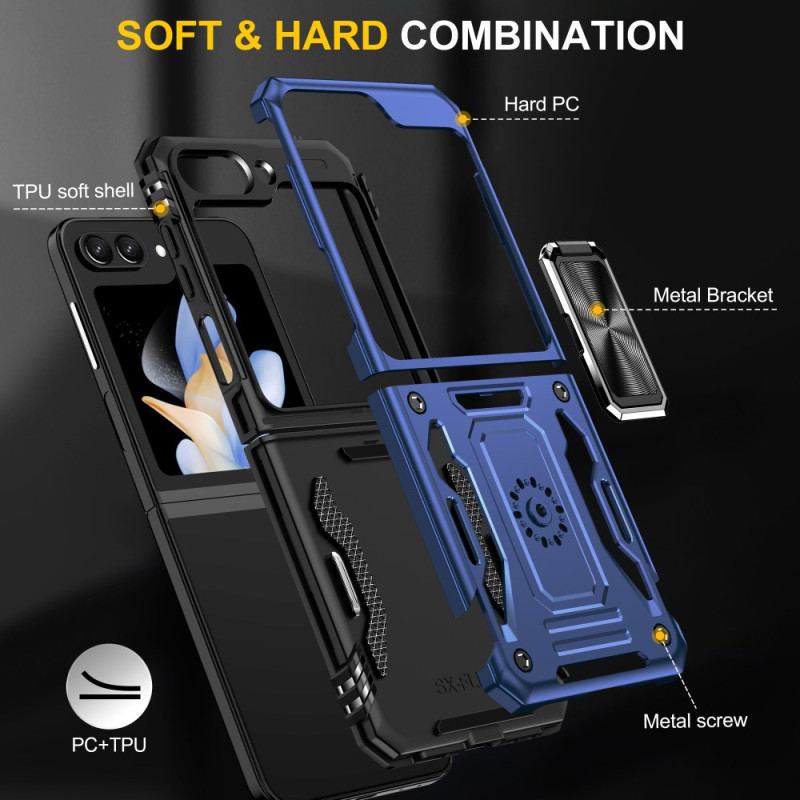 Etui Do Samsung Galaxy Z Flip 6 Pierścień Podtrzymujący Serię Pancerną