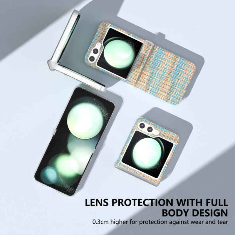 Etui Samsung Galaxy Z Flip 6 Efekt Tkaniny Etui Ochronne