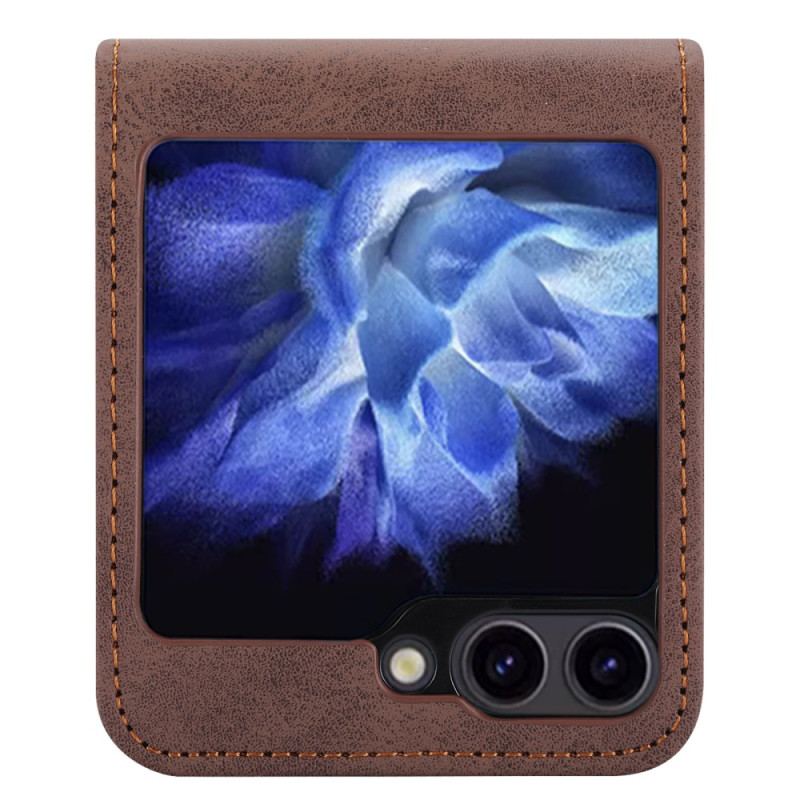 Etui Samsung Galaxy Z Flip 6 Imitacja Skóry Etui Ochronne